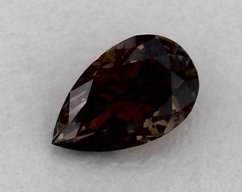 IGI 0.35 Carat Fancy Brown-SI1 Pear Shaped Diamond