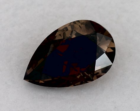 IGI 0.35 Carat Fancy Brown-SI1 Pear Shaped Diamond