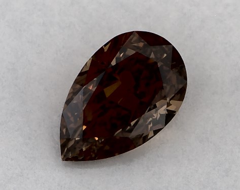 IGI 0.31 Carat Fancy Brown-SI1 Pear Shaped Diamond