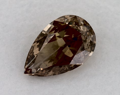 IGI 0.32 Carat Fancy Brown-SI1 Pear Shaped Diamond