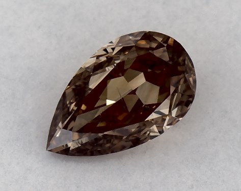 IGI 0.31 Carat Fancy Brown-SI1 Pear Shaped Diamond
