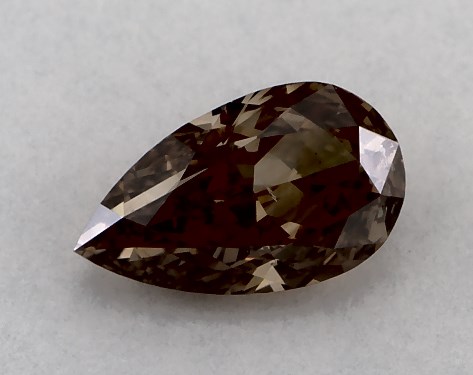 IGI 0.30 Carat Fancy Brown-SI1 Pear Shaped Diamond