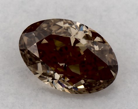 IGI 0.32 Carat Fancy Brown-VS1 Oval Cut Diamond