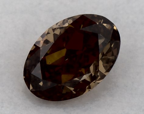 IGI 0.34 Carat Fancy Brown-VS2 Oval Cut Diamond