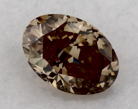 IGI 0.30 Carat Fancy Brown-VS2 Oval Cut Diamond