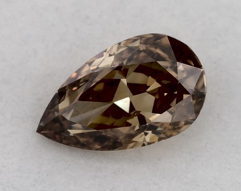 IGI 0.31 Carat Fancy Brown-VS1 Pear Shaped Diamond
