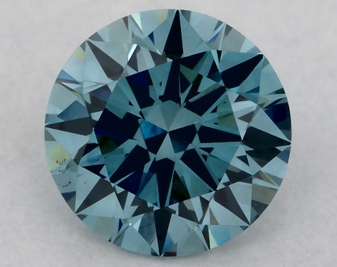 IGI 0.50 Carat Fancy Vivid Blue-VS1 Round Cut Lab-Grown Diamond
