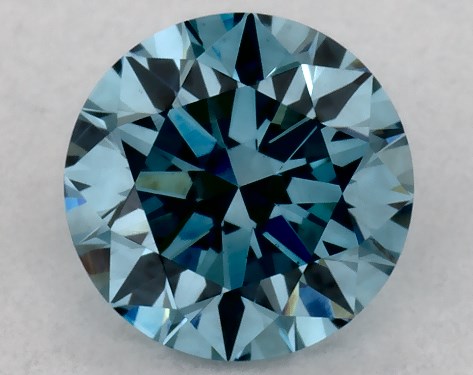 IGI 0.53 Carat Fancy Vivid Blue-VS1 Round Cut Lab-Grown Diamond