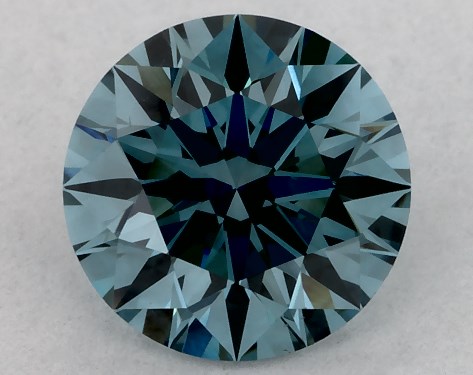 IGI 0.73 Carat Fancy Vivid Blue-VS1 Round Cut Lab-Grown Diamond