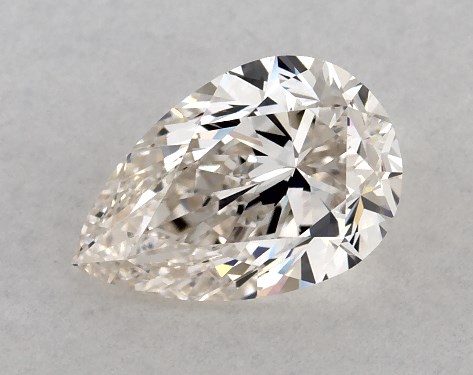 This 1 carat pear diamond H color VVS1 clarity has Very Good proportions and a diamond grading report from IGI