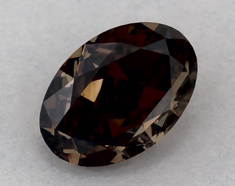 IGI 0.33 Carat Fancy Brown-VS2 Oval Cut Diamond