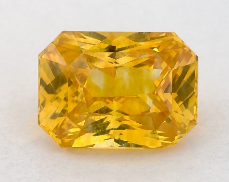 3.02 Carat Radiant Natural Yellow Sapphire