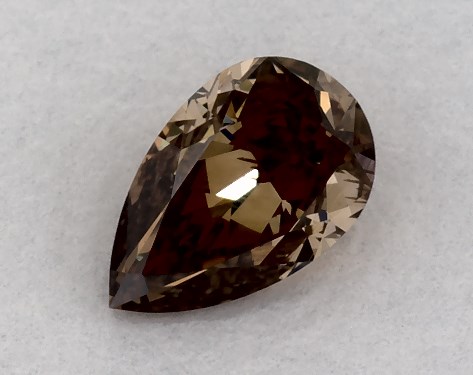 IGI 0.31 Carat Fancy Brown-SI1 Pear Shaped Diamond