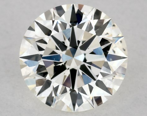 This 0.5 carat round diamond J color VS2 clarity has Ideal proportions and a diamond grading report from IGI