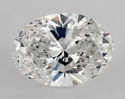 This Lab-Grown diamond 1.93 carat oval E color SI1 clarity has Ideal proportions and a diamond grading report from IGI
