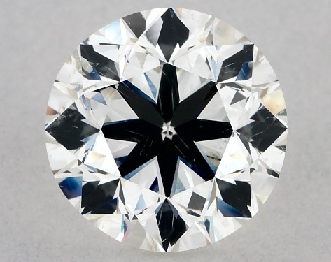 This 3.01 carat round diamond I color SI2 clarity has Very Good proportions and a diamond grading report from GIA