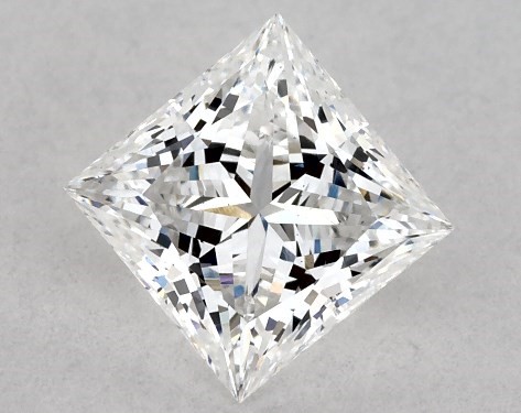This Lab-Grown diamond 1.03 carat princess D color VS2 clarity has Ideal proportions and a diamond grading report from IGI