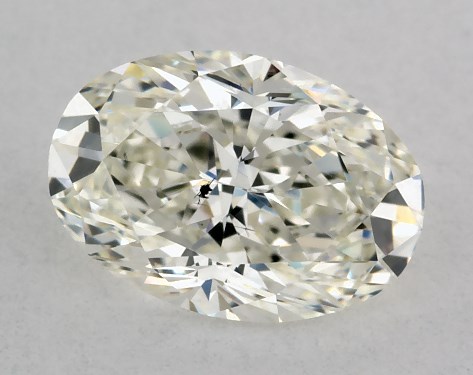 This 1 carat oval diamond J color SI2 clarity has Very Good proportions and a diamond grading report from GIA
