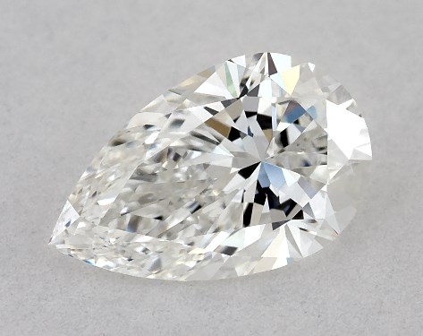 This 0.94 carat pear diamond G color VVS1 clarity has Very Good proportions and a diamond grading report from GIA
