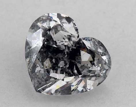 GIA 1.61 Carat Fancy Gray-I1 Heart Shaped Diamond