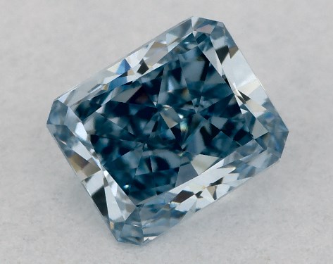 GIA 0.40 Carat Fancy Intense Blue-VS2 Radiant Cut Diamond