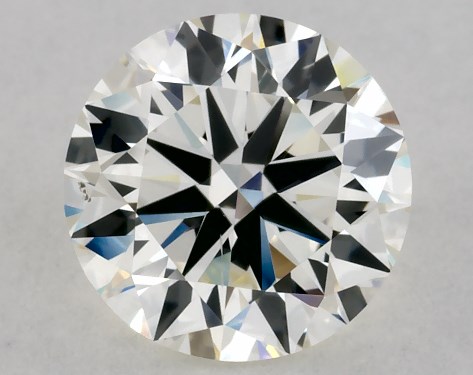 This 0.91 carat round diamond I color SI1 clarity has Excellent proportions and a diamond grading report from IGI
