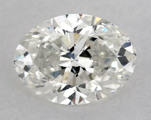 GIA 0.80 Carat H-SI1 Very Good Cut Oval Diamond