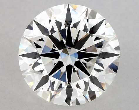 GIA 3.09 Carat H-SI1 Excellent Cut Round Diamond