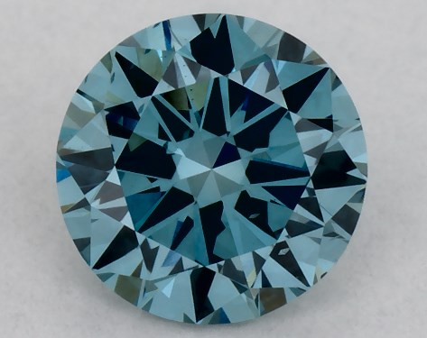 IGI 0.50 Carat Fancy Vivid Blue-VS2 Round Cut Lab-Grown Diamond