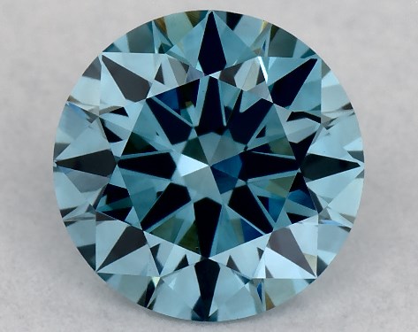 IGI 0.75 Carat Fancy Vivid Blue-VVS2 Round Cut Lab-Grown Diamond