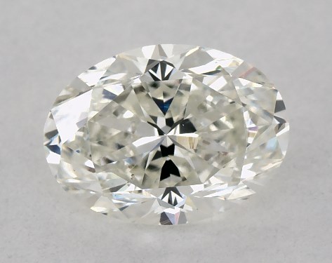 This 0.9 carat oval diamond H color VS2 clarity has Very Good proportions and a diamond grading report from IGI