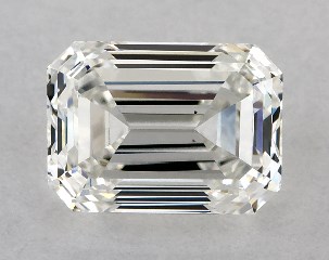 GIA 0.80 Carat H-SI1 Very Good Cut Emerald Diamond