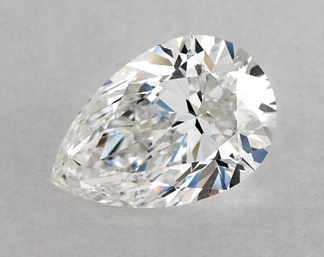 This 0.95 carat pear diamond G color VS2 clarity has Good proportions and a diamond grading report from GIA