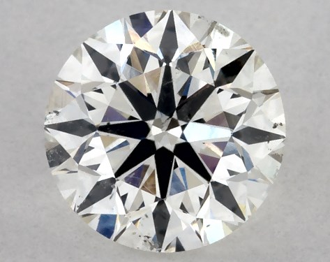 This 0.9 carat round diamond F color SI1 clarity has Excellent proportions and a diamond grading report from IGI