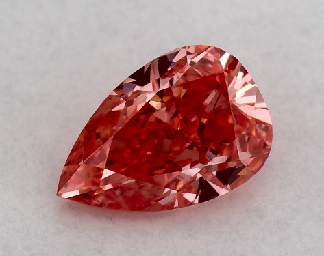 IGI 0.49 Carat Fancy Vivid Pink-VS1 Pear Shaped Lab-Grown Diamond