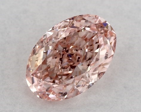 IGI 0.44 Carat Fancy Vivid Pink-VVS2 Oval Cut Lab-Grown Diamond