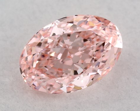 IGI 0.49 Carat Fancy Vivid Pink-VS1 Oval Cut Lab-Grown Diamond