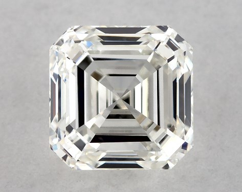 This 1.01 carat asscher diamond J color VVS1 clarity has Very Good proportions and a diamond grading report from GIA