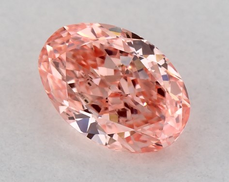IGI 0.43 Carat Fancy Vivid Pink-VS1 Oval Cut Lab-Grown Diamond