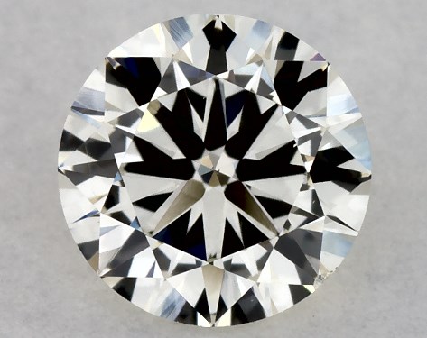 This 0.5 carat round diamond J color SI1 clarity has Good proportions and a diamond grading report from IGI