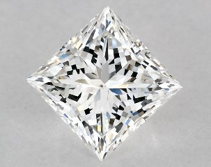 GIA 0.73 Carat H-SI1 Ideal Cut Princess Diamond