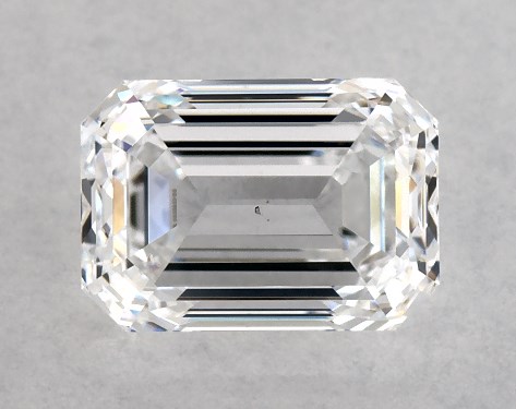 GIA 1.00 Carat D-SI1 Very Good Cut Emerald Diamond