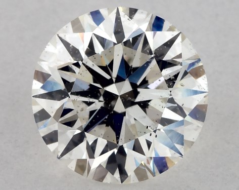 This 0.96 carat round diamond I color SI2 clarity has Excellent proportions and a diamond grading report from GIA