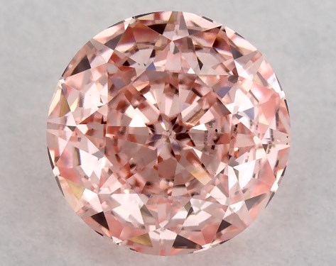 IGI 0.51 Carat Fancy Vivid Pink-VS2 Round Cut Lab-Grown Diamond