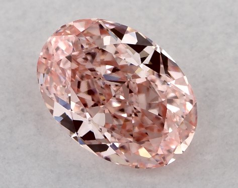 IGI 0.43 Carat Fancy Vivid Pink-VVS2 Oval Cut Lab-Grown Diamond