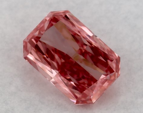 IGI 0.43 Carat Fancy Vivid Pink-VS1 Radiant Cut Lab-Grown Diamond