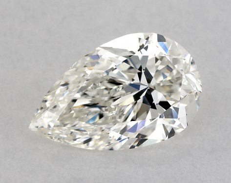 GIA 1.00 Carat H-SI1 Very Good Cut Pear Diamond