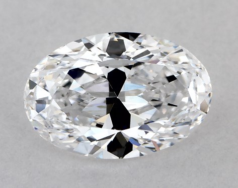 This 0.76 carat oval diamond D color IF clarity has Ideal proportions and a diamond grading report from GIA