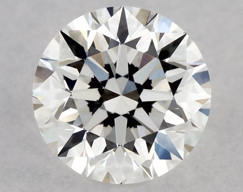 This 0.4 carat round diamond E color VVS2 clarity has Excellent proportions and a diamond grading report from GIA