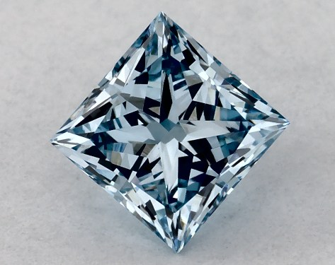 IGI 0.37 Carat Fancy Vivid Blue-VVS2 Princess Cut Lab-Grown Diamond
